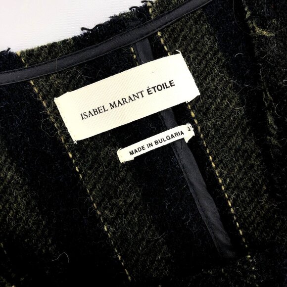 Isabel Marant Étoile Womens Striped Wool Jacket - Size 38 - Picture 10 of 12